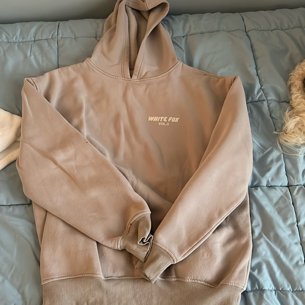 White fox hoodie